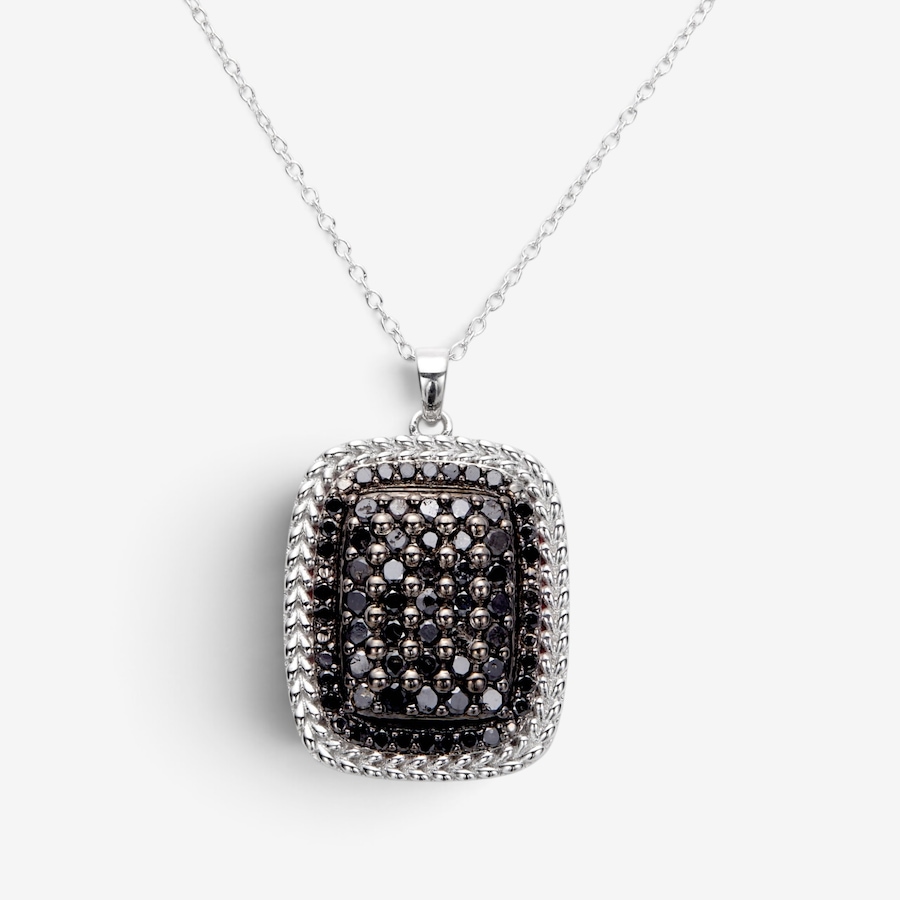 Image 131145.jpg, Product 131-145 / Price $399.99, Colours of Diamonds Sterling Silver Rhodium Plate 2.00ctw Black Diamond Pendant with Chain from Colours of Diamonds on TSC.ca's Jewellery department