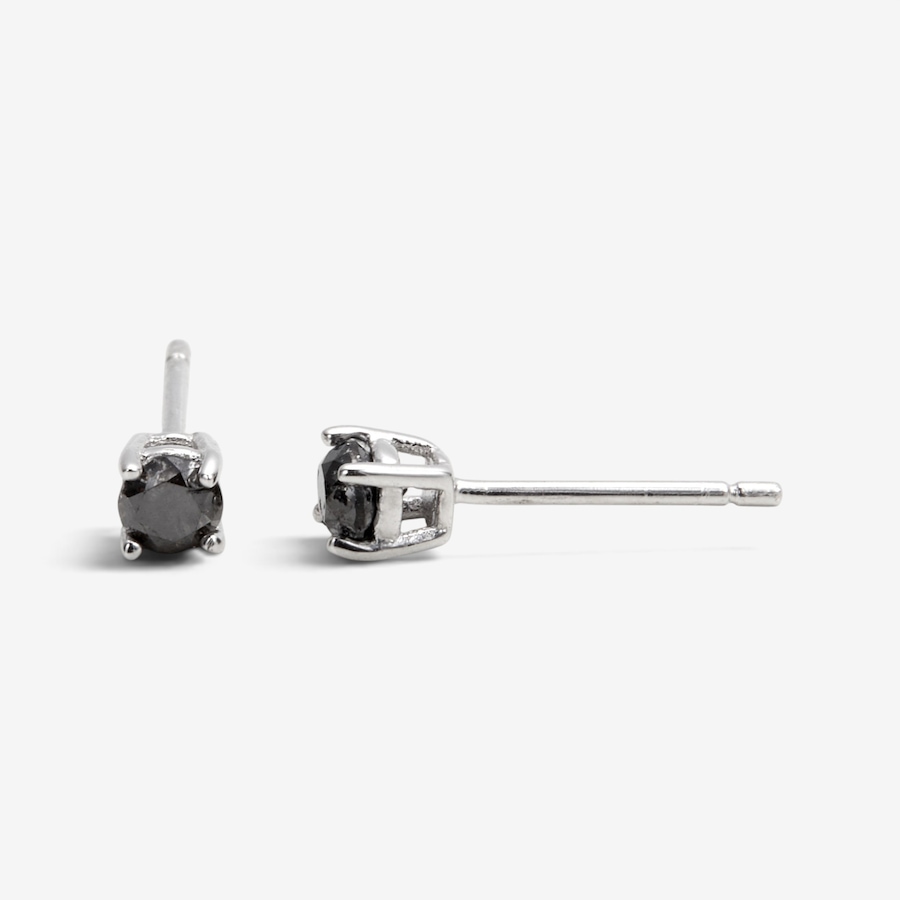 Image 131146_ALTMORE1.jpg, Product 131-146 / Price $99.99, Colours of Diamonds Sterling Silver Rhodium Plate 0.25ctw Black Diamond Stud Earrings from Colours of Diamonds on TSC.ca's Jewellery department