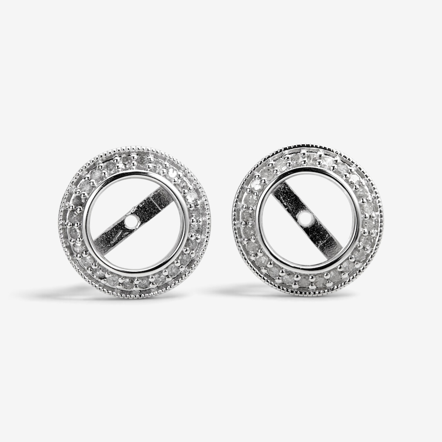 Image 131148_ALTMORE3.jpg, Product 131-148 / Price $599.99, Colours of Diamonds Sterling Silver Rhodium Plate 4.45ctw Black & White Diamond Stud Earrings with Removable Jackets from Colours of Diamonds on TSC.ca's Jewellery department
