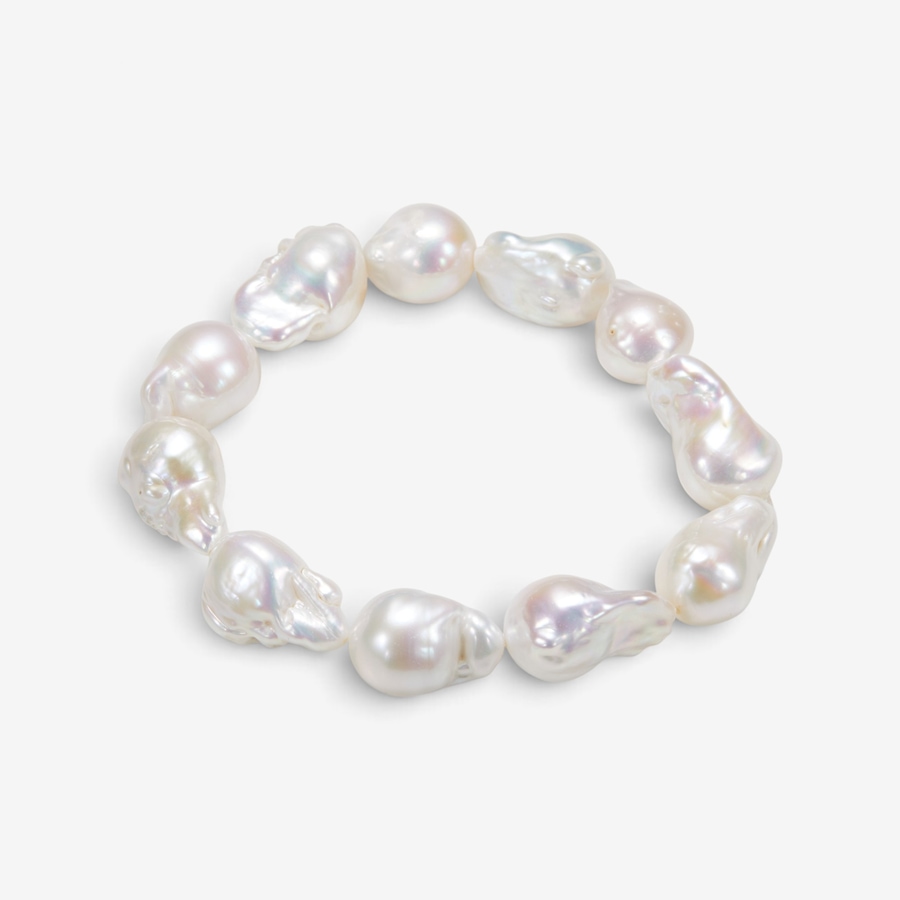 Image 131204.jpg, Product 131-204 / Price $149.99, Roz Kwan 13–15 mm White Baroque Freshwater Pearl Stretch Bangle from Roz Kwan Jewellery Collection on TSC.ca's Jewellery department