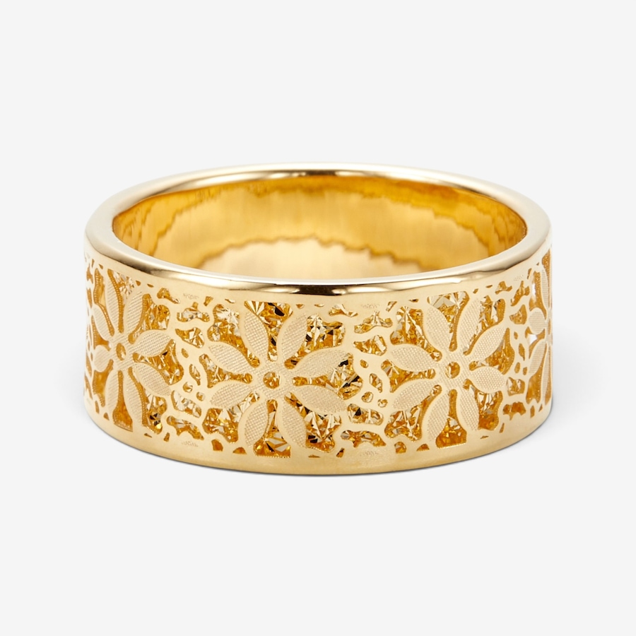 Image 131274_FIORI.jpg, Product 131-274 / Price $549.99, Stefano Oro 14K Yellow Gold "Circle of Life" Ricami Ring from Stefano Oro on TSC.ca's Jewellery department