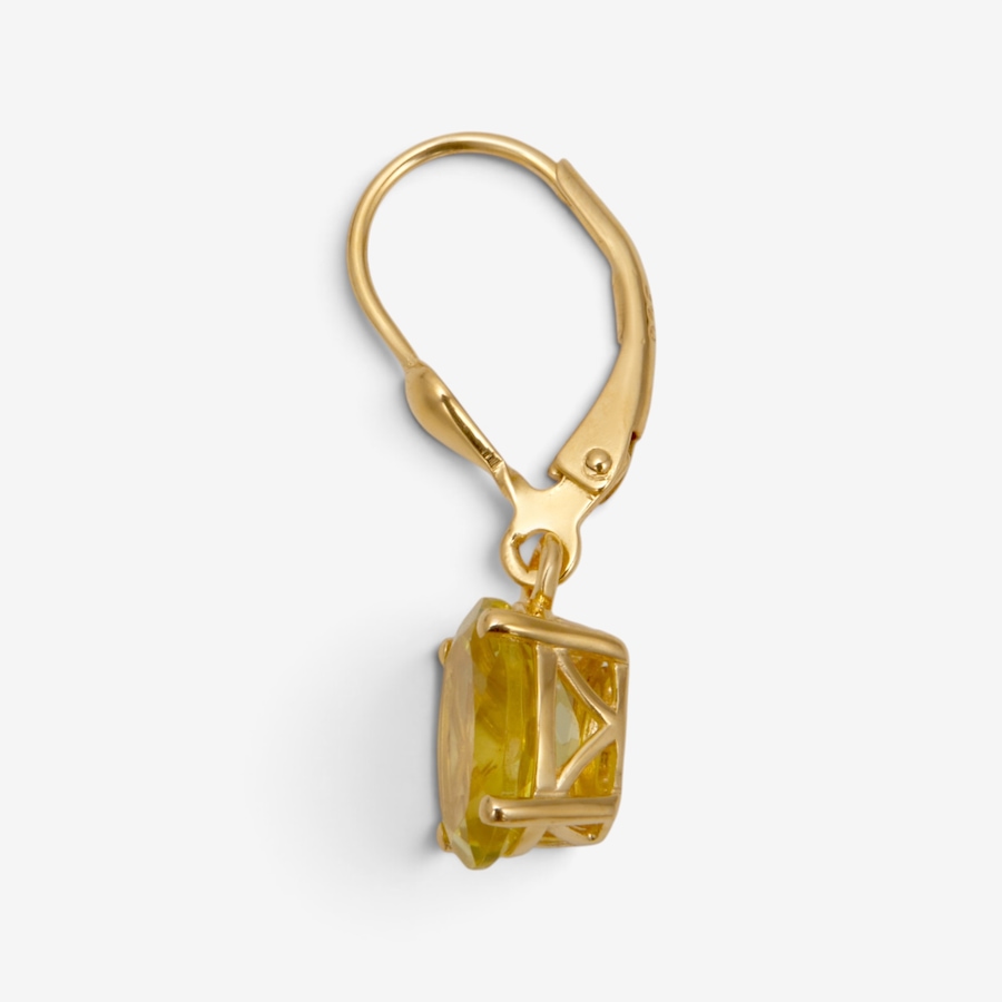 Image 131294_ALTMORE1.jpg, Product 131-294 / Price $129.99, Sterling Silver Yellow Gold Plate Oval Gemstone Leverback Earrings from Gem Reflections on TSC.ca's Jewellery department