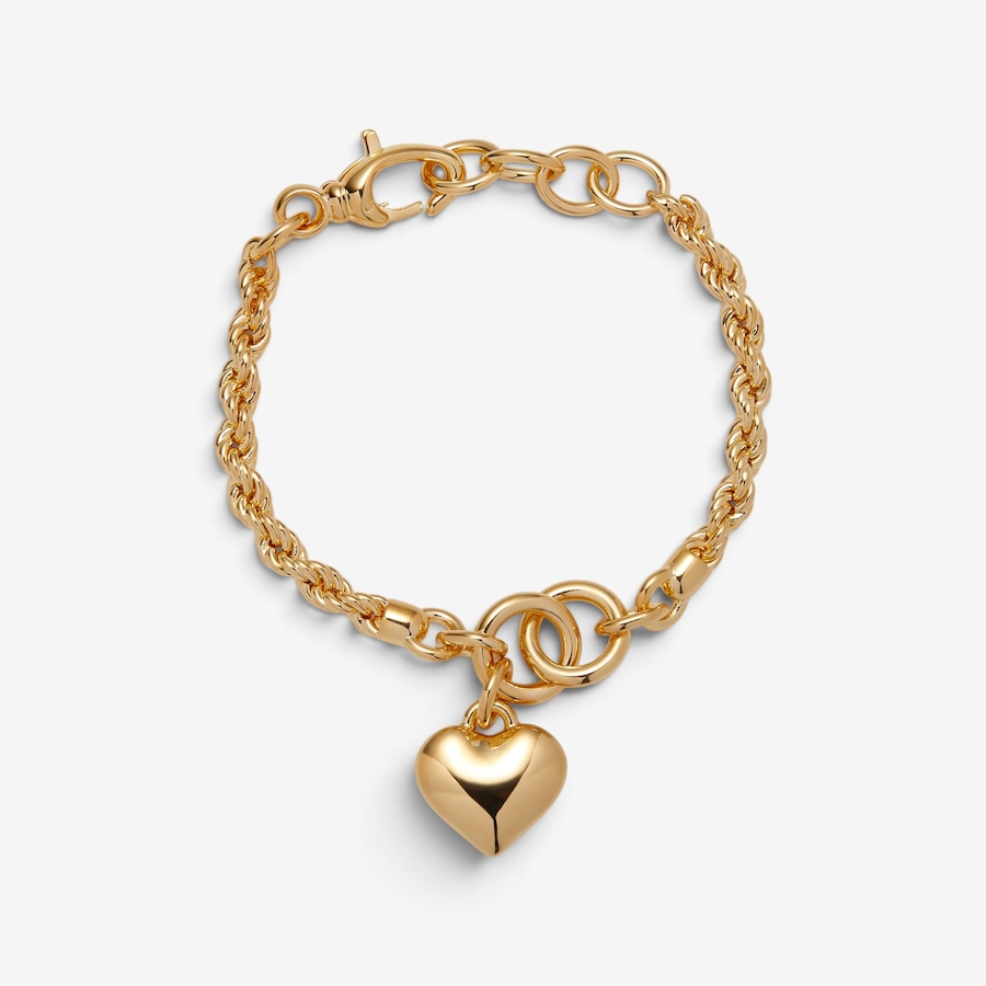 Image 131301.jpg, Product 131-301 / Price $599.99, Soave Oro 14K Resin Filled Heart Charm Rope Bracelet from Soave Oro on TSC.ca's Jewellery department
