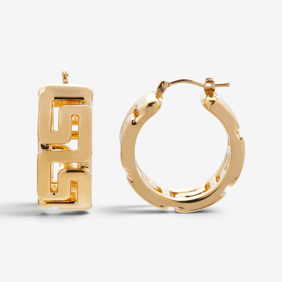 Image 131334.jpg, Product 131-334 / Price $399.99, Soave Oro 14K Yellow Gold Resin Filled Greek Hoop Earrings from Soave Oro on TSC.ca's Jewellery department