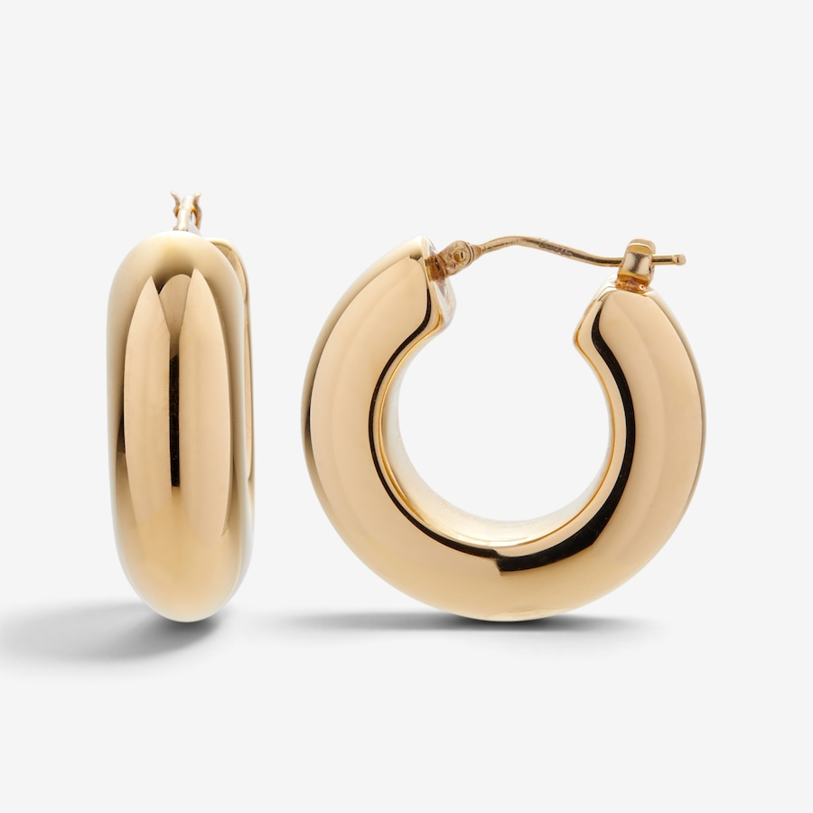 Image 131335.jpg, Product 131-335 / Price $399.99, Soave Oro 14K Yellow Gold Resin Filled Bombee Hoop Earrings from Soave Oro on TSC.ca's Jewellery department