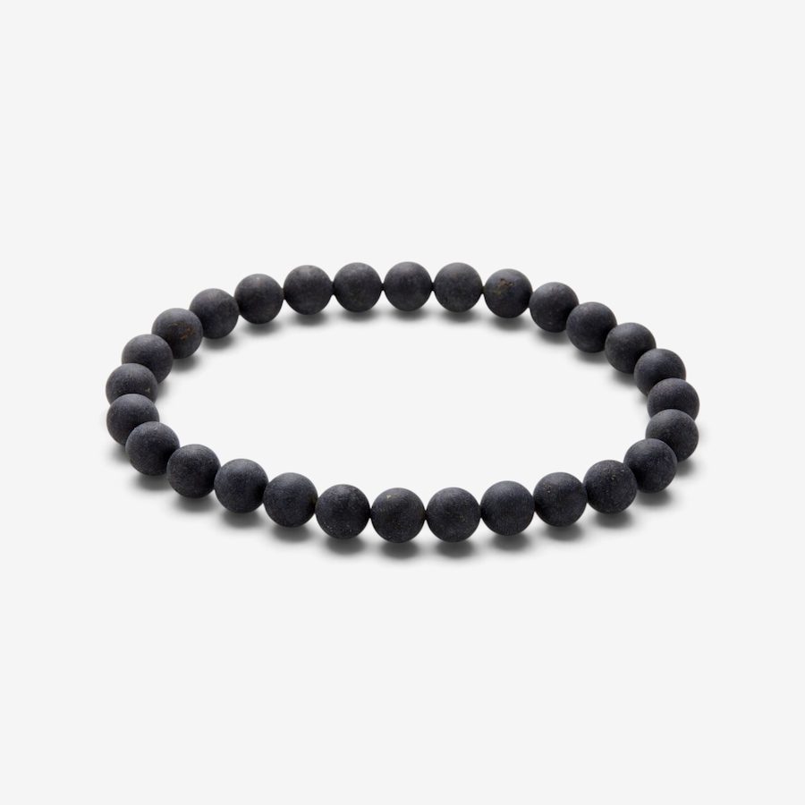Image 131340_BLK.jpg, Product 131-340 / Price $59.99, Amber Extraordinaire 8mm Amber Bead Stretch Bracelet from Amber Extraordinaire on TSC.ca's Jewellery department