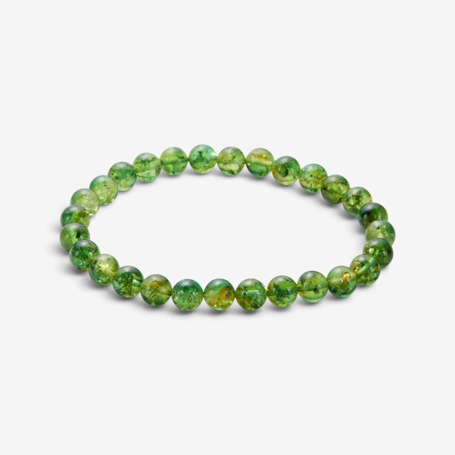 Image 131340_GRN.jpg, Product 131-340 / Price $59.99, Amber Extraordinaire 8mm Amber Bead Stretch Bracelet from Amber Extraordinaire on TSC.ca's Jewellery department