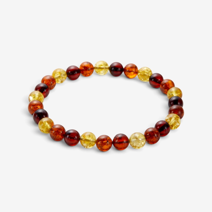 Image 131340_MTI.jpg, Product 131-340 / Price $59.99, Amber Extraordinaire 8mm Amber Bead Stretch Bracelet from Amber Extraordinaire on TSC.ca's Jewellery department