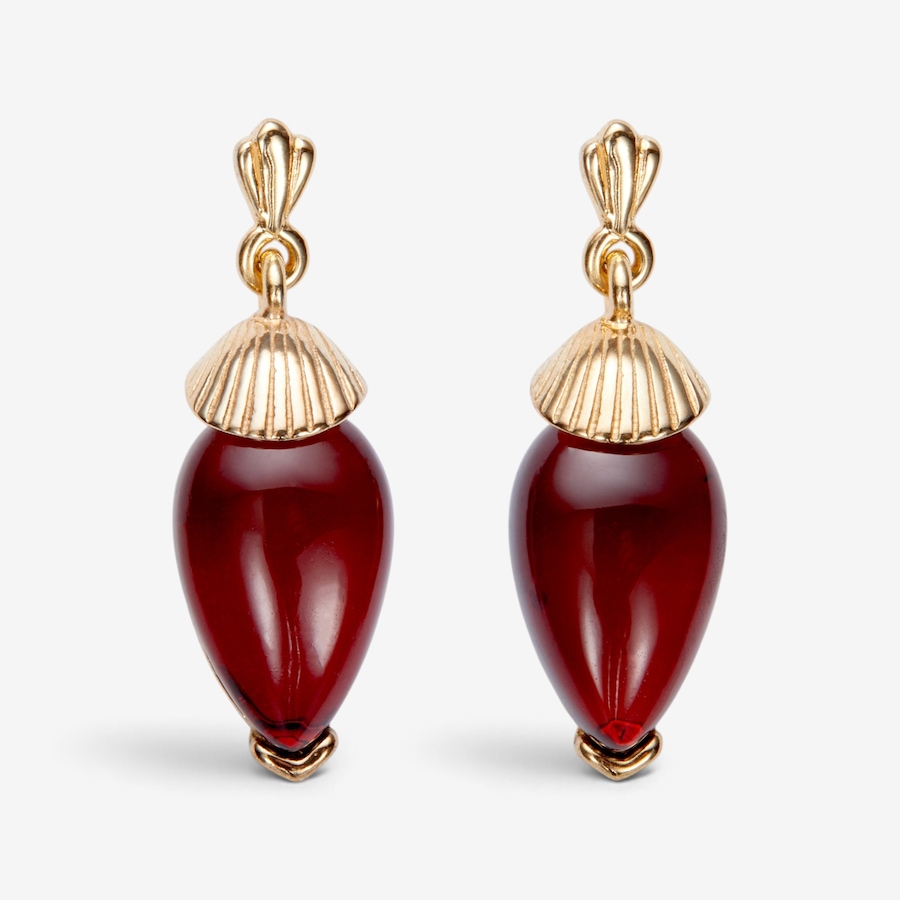 Image 131348_CHY.jpg, Product 131-348 / Price $79.99, Amber Extraordinaire Sterling Silver Yellow Gold Plate Amber Sea Star Earrings from Amber Extraordinaire on TSC.ca's Jewellery department