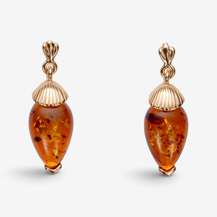 Image 131348_COG.jpg, Product 131-348 / Price $79.99, Amber Extraordinaire Sterling Silver Yellow Gold Plate Amber Sea Star Earrings from Amber Extraordinaire on TSC.ca's Jewellery department