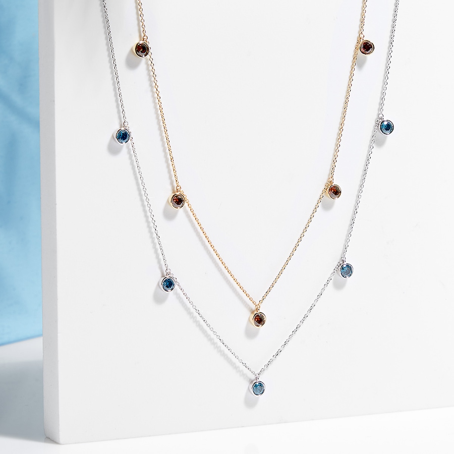 Image 131459_ALTMORE100.jpg, Product 131-459 / Price $999.99, 14K Gold 1.00ctw Floating Coloured Diamond Necklace from Diamond Show on TSC.ca's Jewellery department