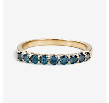 14K Yellow Gold 0.50ctw Coloured Diamond Band
