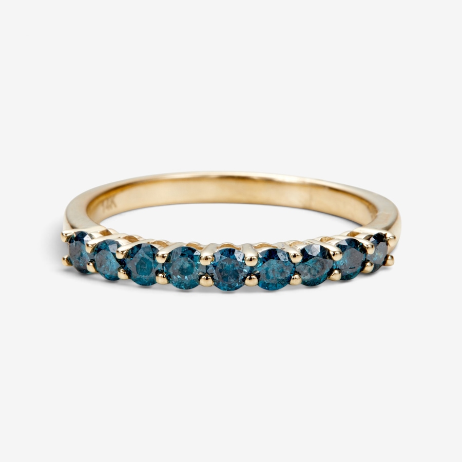 Image 131460_BLU.jpg, Product 131-460 / Price $799.99, 14K Yellow Gold 0.50ctw Coloured Diamond Band from Diamond Show on TSC.ca's Jewellery department