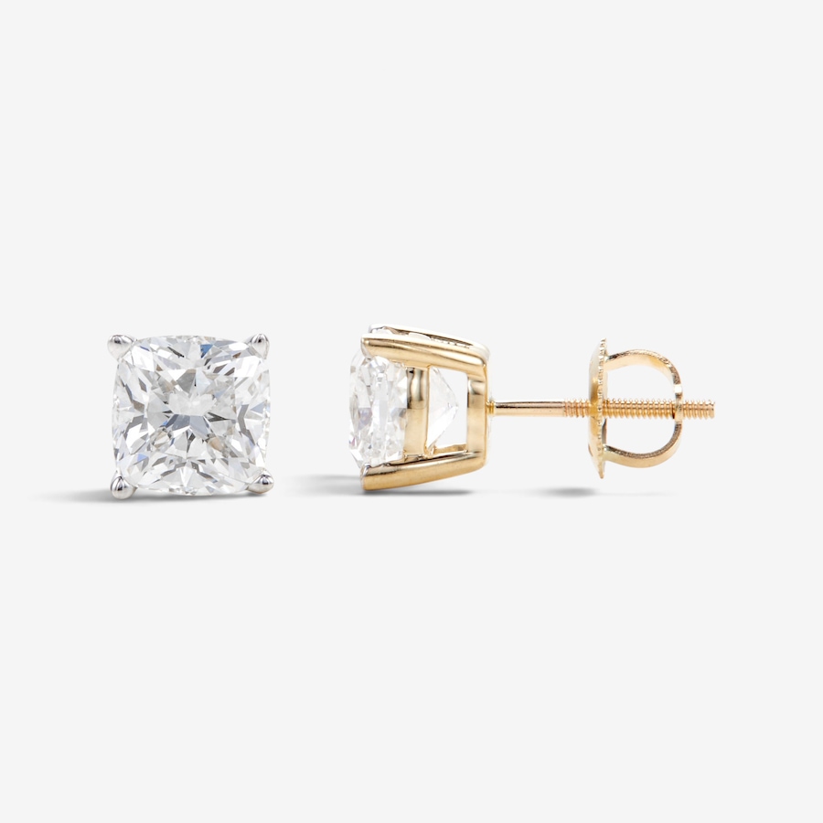 Image 131470_YGL.jpg, Product 131-470 / Price $1,499.99, EVERA Diamonds 14K Gold 4.00ctw Cushion Shape Diamond Stud Earrings from Evera Diamonds on TSC.ca's Jewellery department