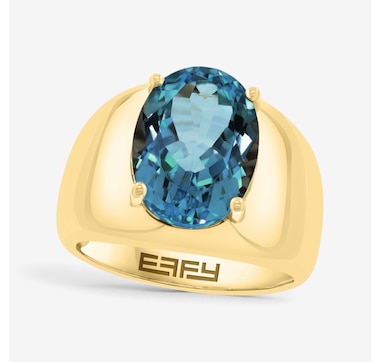 EFFY Sterling Silver Yellow Gold Plate Gemstone Ring