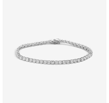 EVERA Sterling Silver 7.00ctw Diamond Tennis Bracelet