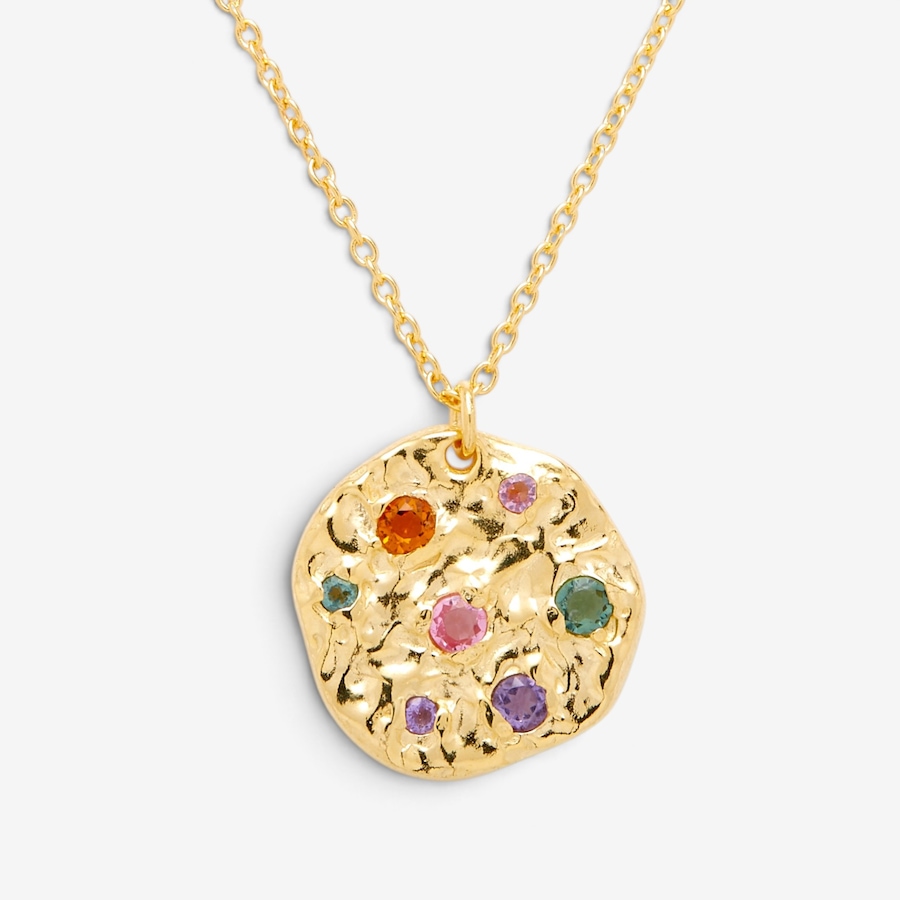 Image 131486.jpg, Product 131-486 / Price $249.99, Samuel B. Collection Sterling Silver/18K Yellow Gold Plate Multi Coloured Round Necklace from Samuel B. Collection on TSC.ca's Jewellery department