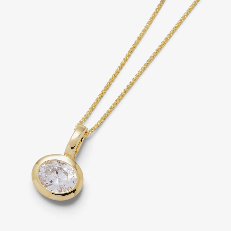 Image 131540_GPOVL.jpg, Product 131-540 / Price $139.99, Diamonelle Sterling Silver Shaped Diamonelle Bezel Pendant with Chain from Diamonelle on TSC.ca's Jewellery department
