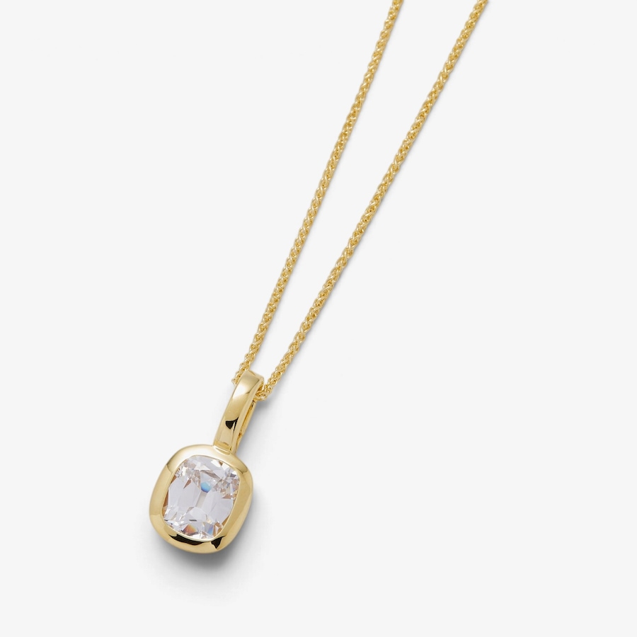 Image 131540_YEMER.jpg, Product 131-540 / Price $139.99, Diamonelle Sterling Silver Shaped Diamonelle Bezel Pendant with Chain from Diamonelle on TSC.ca's Jewellery department
