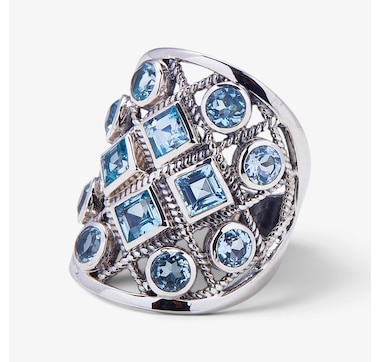 Himalayan Gems Sterling Silver Gemstone Ring