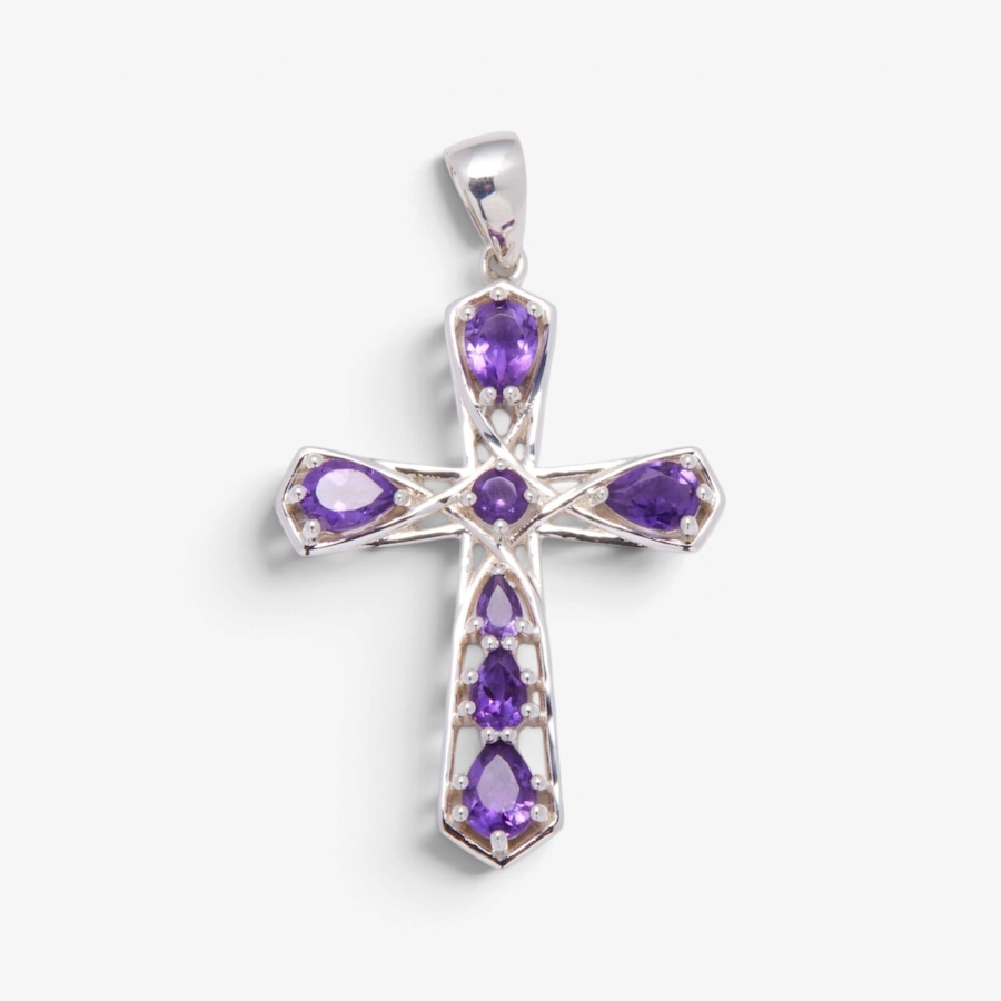 Image 131571_AMY.jpg, Product 131-571 / Price $159.99, Himalayan Gems Sterling Silver Gemstone Cross Pendant from Himalayan Gems on TSC.ca's Jewellery department