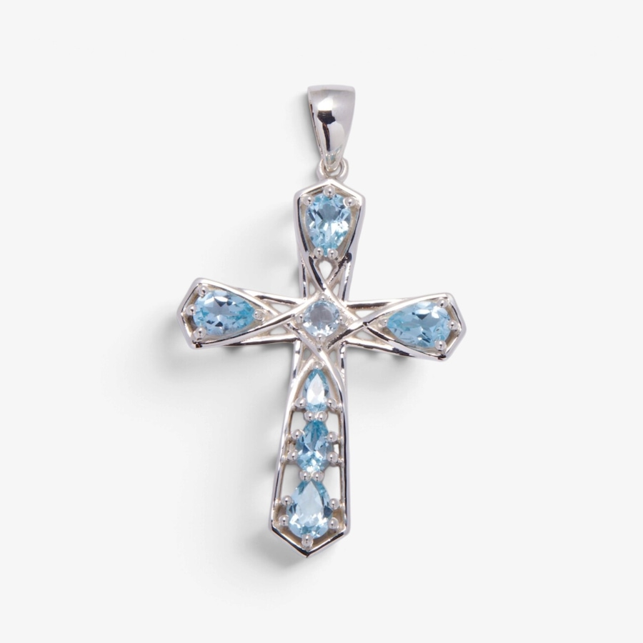 Image 131571_BTP.jpg, Product 131-571 / Price $159.99, Himalayan Gems Sterling Silver Gemstone Cross Pendant from Himalayan Gems on TSC.ca's Jewellery department