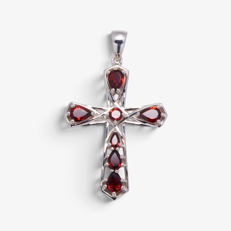 Image 131571_GAR.jpg, Product 131-571 / Price $159.99, Himalayan Gems Sterling Silver Gemstone Cross Pendant from Himalayan Gems on TSC.ca's Jewellery department