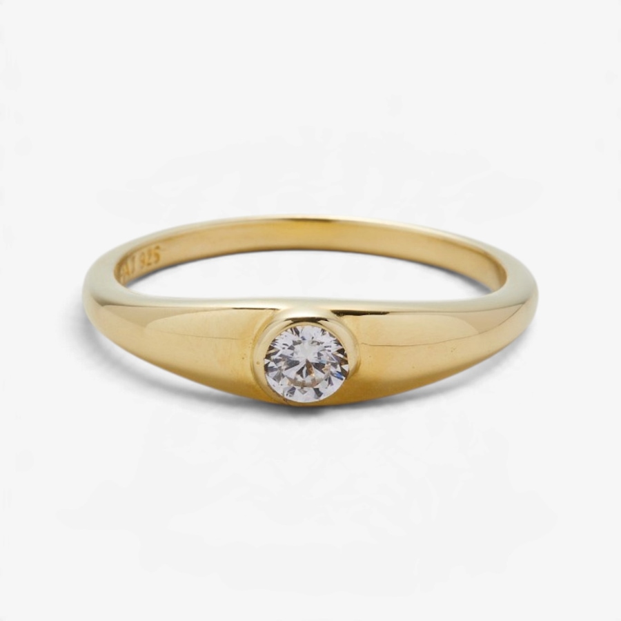 Image 131589_YGP.jpg, Product 131-589 / Price $69.99, Diamonelle Sterling Silver Round Bezel Set Diamonelle Ring from Diamonelle on TSC.ca's Jewellery department