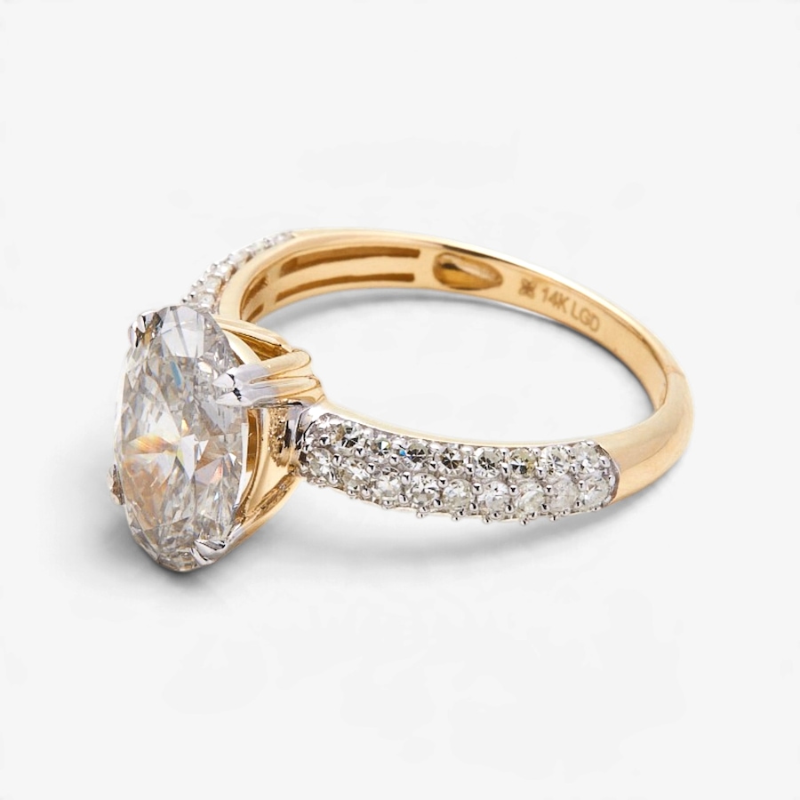 Image 131608_ALTMORE1.jpg, Product 131-608 / Price $1,499.99, EVERA Diamonds 14K Yellow Gold 3.00ctw Oval Diamond Ring from Evera Diamonds on TSC.ca's Jewellery department