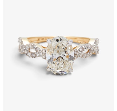 EVERA Diamonds 14K Gold 3.00ctw Diamond Twisted Ring