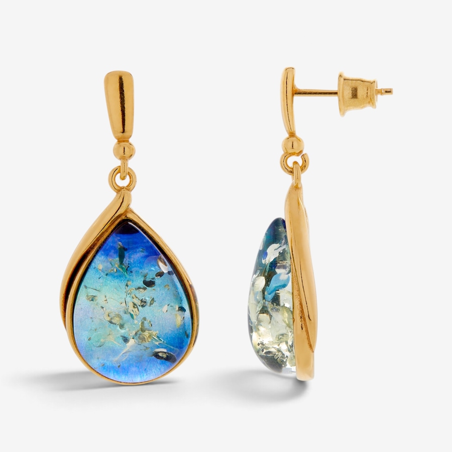 Image 131615_BORYP.jpg, Product 131-615 / Price $119.99, Amber Extraordinaire Sterling Silver Pear-Shaped Amber Earrings from Amber Extraordinaire on TSC.ca's Jewellery department