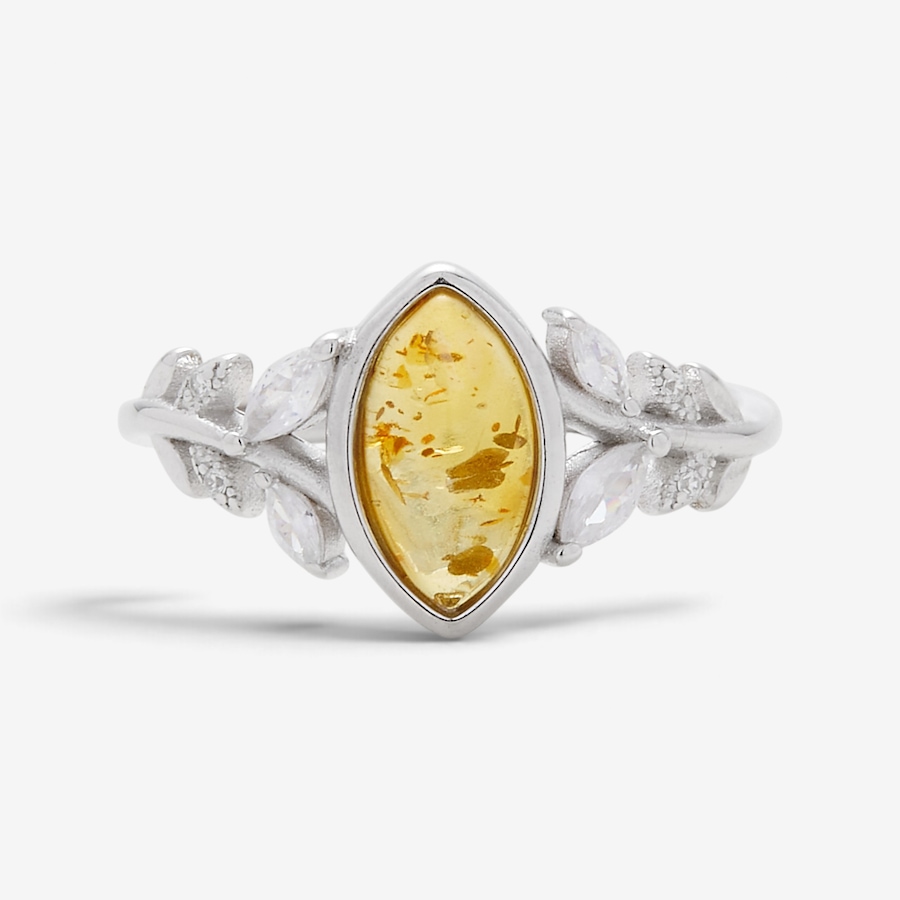Image 131616_RHOP.jpg, Product 131-616 / Price $39.99, Amber Extraordinaire Sterling Silver Marquise Shape Amber Ring from Amber Extraordinaire on TSC.ca's Jewellery department