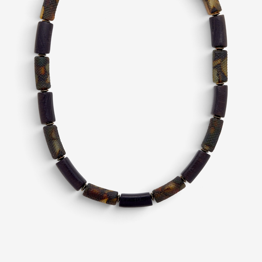 Image 131694.jpg, Product 131-694 / Price $749.99, Amber Extraordinaire Artisan Collection Sterling Silver Petrified Black Oak & Amber Necklace from Amber Extraordinaire on TSC.ca's Jewellery department