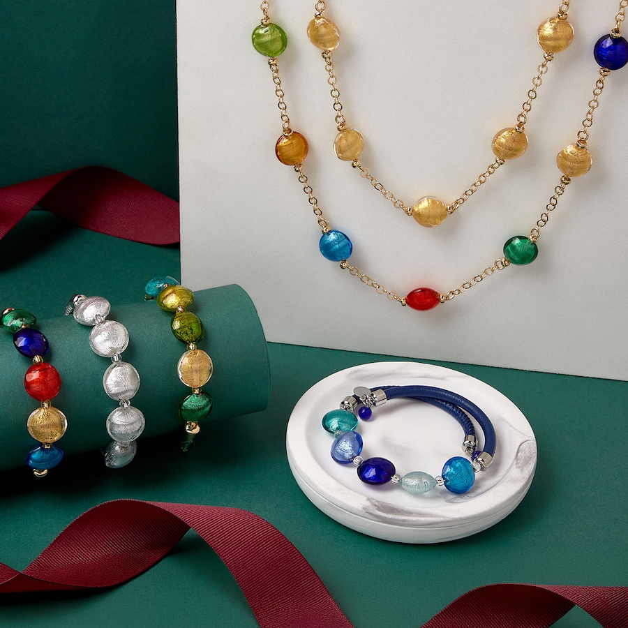 Image 131703_ALTMORE100.jpg, Product 131-703 / Price $129.99, Il Murano Di Francesca Brass/18K Yellow Gold Plate Glass Colour Necklace from Il Murano Di Francesca on TSC.ca's Jewellery department