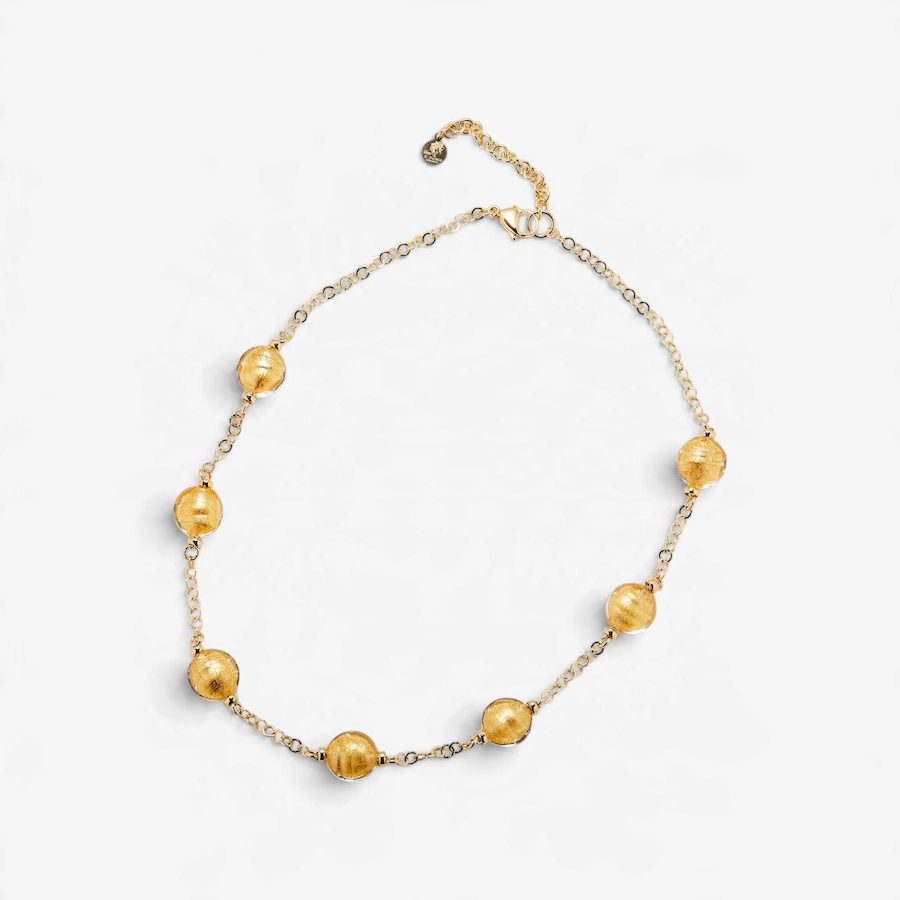 Image 131703_GLD.jpg, Product 131-703 / Price $129.99, Il Murano Di Francesca Brass/18K Yellow Gold Plate Glass Colour Necklace from Il Murano Di Francesca on TSC.ca's Jewellery department