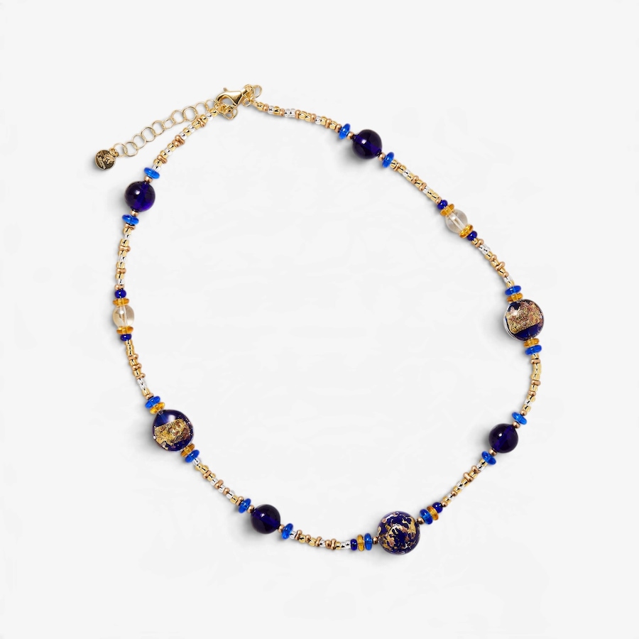 Image 131710_BLU.jpg, Product 131-710 / Price $169.99, Il Murano Di Francesca Sterling Silver/18K Yellow Gold Plate Murano Glass Necklace from Il Murano Di Francesca on TSC.ca's Jewellery department