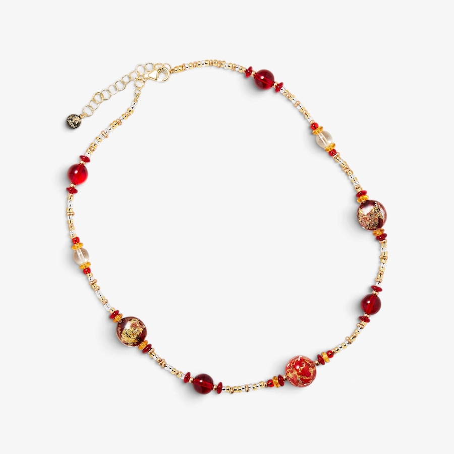 Image 131710_RED.jpg, Product 131-710 / Price $169.99, Il Murano Di Francesca Sterling Silver/18K Yellow Gold Plate Murano Glass Necklace from Il Murano Di Francesca on TSC.ca's Jewellery department