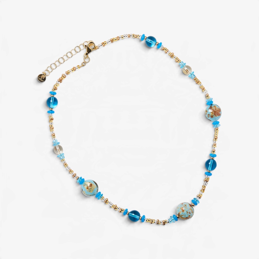 Image 131710_TRQ.jpg, Product 131-710 / Price $169.99, Il Murano Di Francesca Sterling Silver/18K Yellow Gold Plate Murano Glass Necklace from Il Murano Di Francesca on TSC.ca's Jewellery department