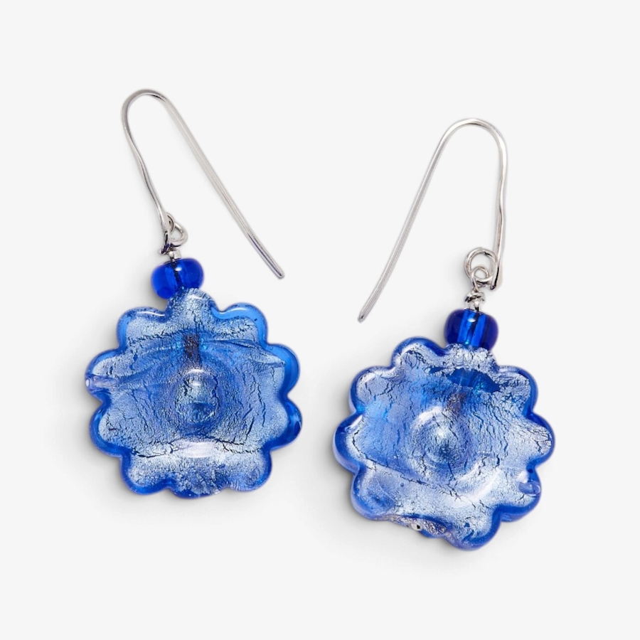 Image 131712.jpg, Product 131-712 / Price $89.99, Il Murano Di Francesca Sterling Silver/Rhodium Plate Murano Glass Flower Earrings from Il Murano Di Francesca on TSC.ca's Jewellery department