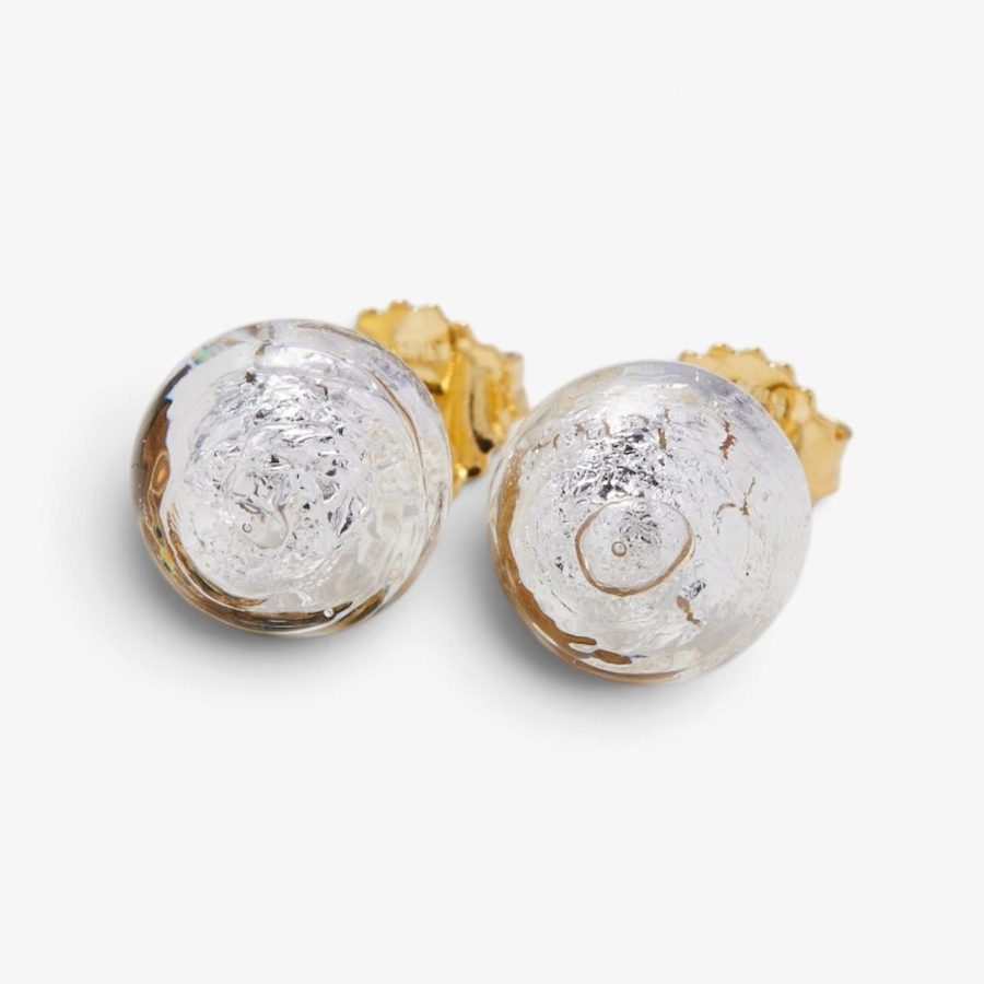 Image 131719_SIL.jpg, Product 131-719 / Price $59.99, Il Murano Di Francesca Sterling Silver/18K Yellow Gold Plate Murano Glass 10mm Stud Earrings from Il Murano Di Francesca on TSC.ca's Jewellery department