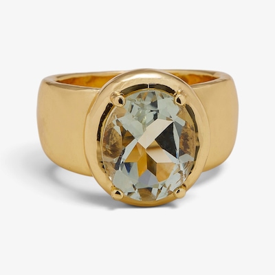 Etrusca Gioielli 18K Yellow Gold Plate Gemstone Ring