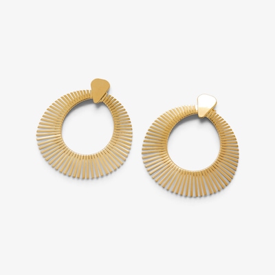 Etrusca Gioielli 18K Yellow Gold Plate Cleopatra Earrings