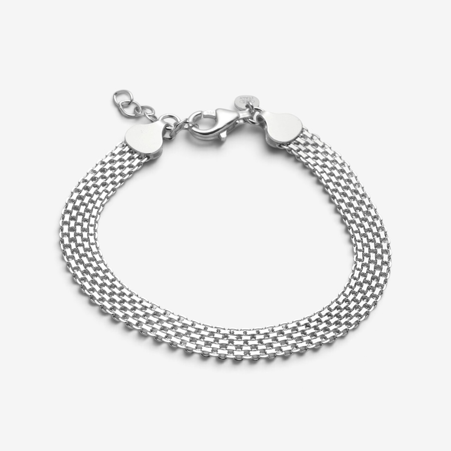 Image 131833_SIL.jpg, Product 131-833 / Price $139.99, Silver Gallery Sterling Silver Wide Bismark Mesh Link Bracelet from Silver Gallery on TSC.ca's Jewellery department