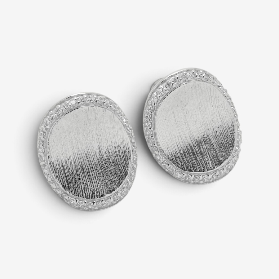 Image 131844.jpg, Product 131-844 / Price $99.99, Silver Gallery Sterling Silver Cubic Zirconia Disc Earrings from Silver Gallery on TSC.ca's Jewellery department