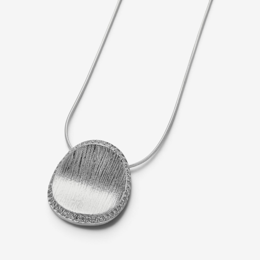 Image 131845.jpg, Product 131-845 / Price $129.99, Silver Gallery Sterling Silver Cubic Zirconia Disc Pendant With Chain from Silver Gallery on TSC.ca's Jewellery department
