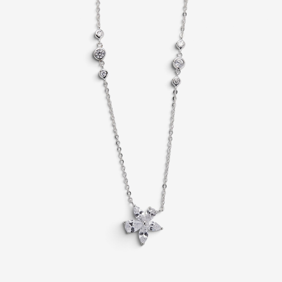 Image 131853.jpg, Product 131-853 / Price $49.99, Silver Gallery Sterling Silver Cubic Zirconia Flower Necklace from Silver Gallery on TSC.ca's Jewellery department