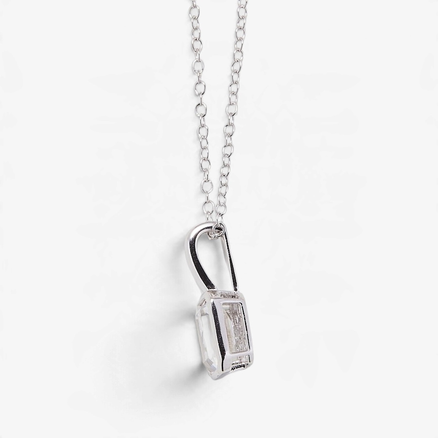 Image 131868_ALTMORE1.jpg, Product 131-868 / Price $49.99, Charles Garnier Sterling Silver Rhodium Plate Emerald Created White Sapphire Pendant with Chain from Charles Garnier on TSC.ca's Jewellery department