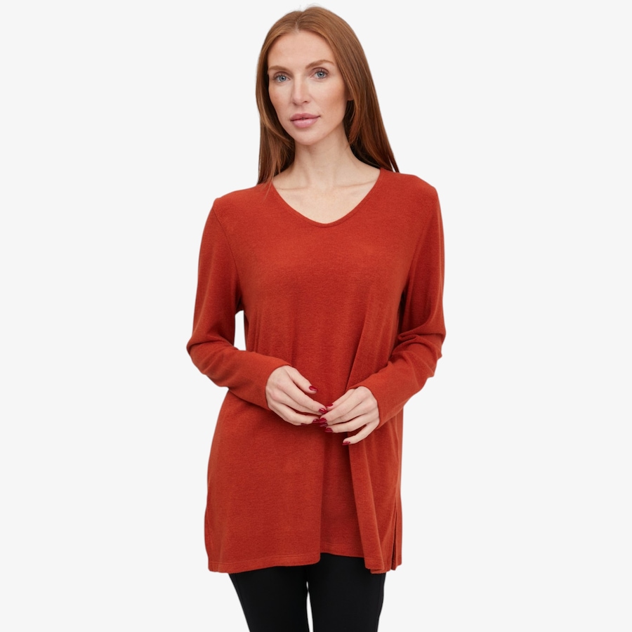 Image 133902_DPAPR.jpg, Product 133-902 / Price $49.99, Mr. Max Super Soft V Neck Cloud Knit Kimberly Top from Mr. Max on TSC.ca's Fashion department