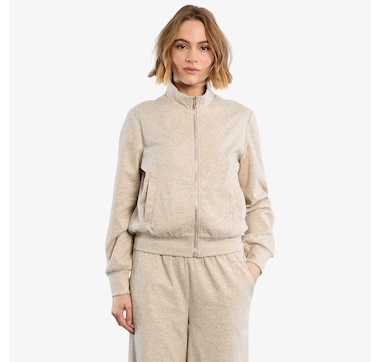 Molly Bracken Zip Front Bomber Jacket