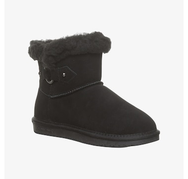 Bearpaw Wren Short Boot with Faux Fur Trim